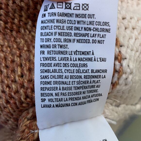 American Eagle Cardigan Womens M Brown Burgundy Striped Open Front Knit Western - Picture 5 of 8